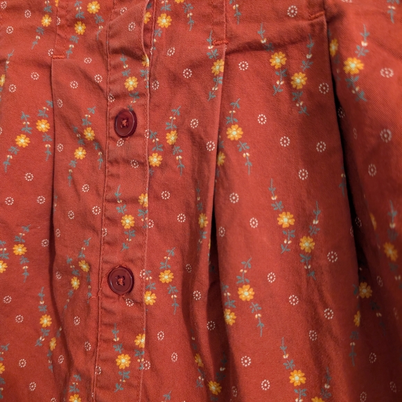 GAP‎ Red Floral Button-Down Kids Dress - Picture 2 of 4